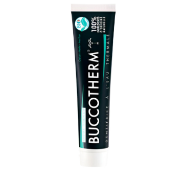 Отбеливающая зубная паста Buccotherm с углем от зубного налета с фтором